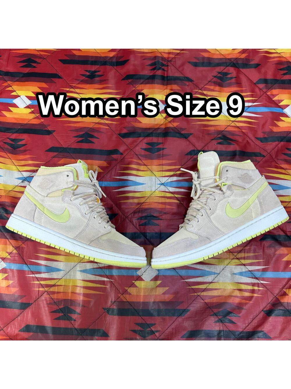 Nike CT0979-200 Air Jordan 1 Zoom Air CMFT Women's Size 9 Shoes Lemon Twist
